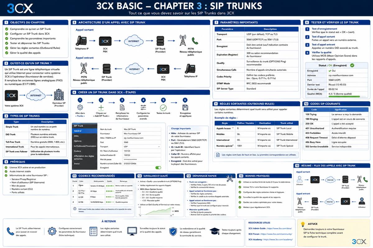 Schéma visuel : Trunks SIP